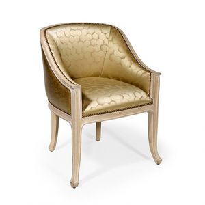 chaise classique / tapissée / en tissu / en chêne