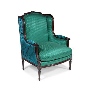 fauteuil de style Louis XVI / en tissu / en cuir / en chêne