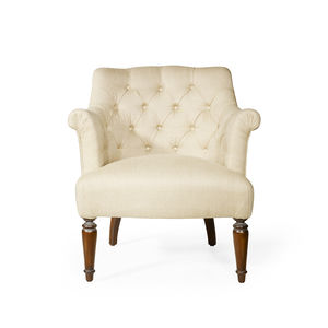 fauteuil de style français / en tissu / en cuir / en chêne