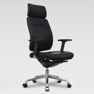 fauteuil de direction contemporain / en polyuréthane / piètement étoile / à roulettes