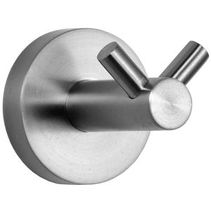patère contemporaine / en acier inoxydable / double / de salle de bain