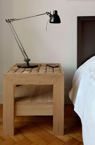 table de chevet / contemporaine / en bois / rectangulaire