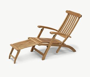 bain de soleil contemporain / en teck / de jardin