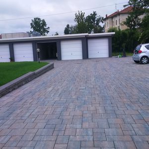 pavé en béton / carrossable / haute performance et forte charge / modulaire
