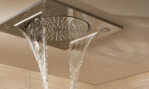 pommeau de douche encastrable au plafond / rectangulaire
