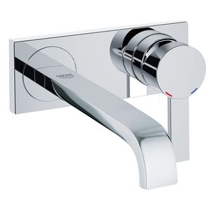 mitigeur pour vasque / mural / en chrome / 2 trous