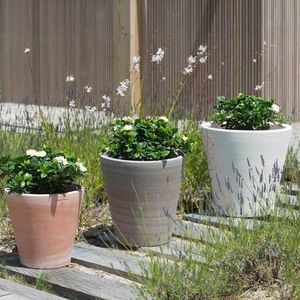 pot de jardin en terracotta / conique / rond