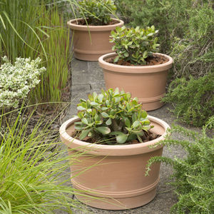 pot de jardin en terracotta / rond