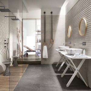 carrelage de salle de bain / mural / en grès cérame / à motif