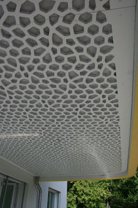 panneau acoustique en bois / pour faux-plafond / perforé / pour établissement public