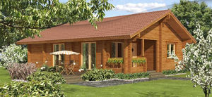 maison préfabriquée / contemporaine / à ossature bois / en bois massif