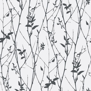 papiers peints contemporains / à motif nature / blancs / noirs