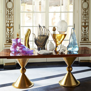 table d'appoint / classique / en métal / ronde