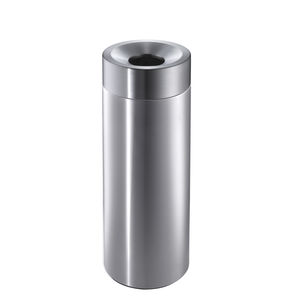 poubelle publique / en inox / à couvercle basculant / contemporaine