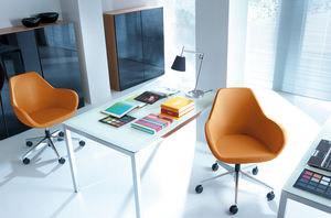 fauteuil de bureau contemporain / en tissu / en aluminium / à hauteur réglable