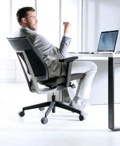 fauteuil de bureau contemporain / en tissu / en aluminium / inclinable