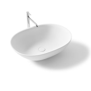 vasque à poser / ovale / en Solid Surface / en résine