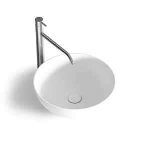 vasque à poser / ronde / en Solid Surface / en résine