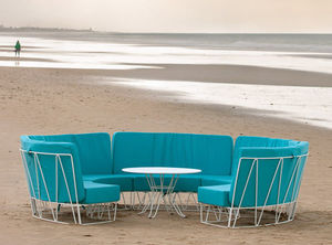 canapé modulable / en arc de cercle / contemporain / de jardin