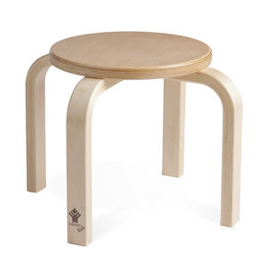 tabouret contemporain / en bouleau / empilable / pour enfant