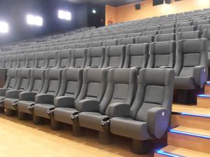 fauteuil de cinéma en polyuréthane / noir
