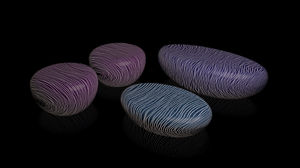 pouf contemporain / en ciment / lumineux / pour établissement public