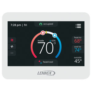 thermostat programmable / électronique / mural / pour système de ventilation