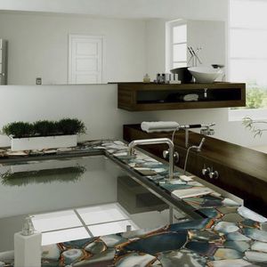 plan de travail en marbre / de cuisine