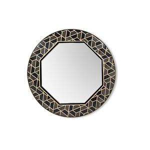 miroir mural / contemporain / rond / professionnel