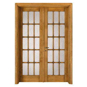 porte d'intérieur / battante / en bois massif / double vantaux