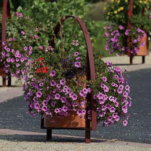 jardinière en acier / en polyéthylène / ovale / contemporaine