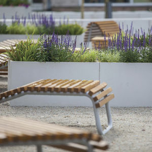 jardinière en béton / rectangulaire / contemporaine / pour espace public