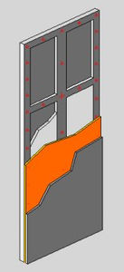 bardage en béton préfabriqué / en béton armé / en plastique / en fibre de verre