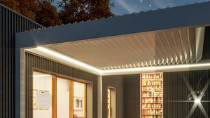 pergola adossée / autoportée / en aluminium / en aluminium peint