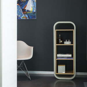 étagère contemporaine / en béton / en chêne / pour hôtel