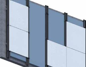 système de fixation en aluminium / pour façade