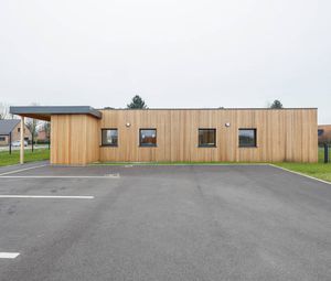 bâtiment préfabriqué / passif / en bois / pour crèche