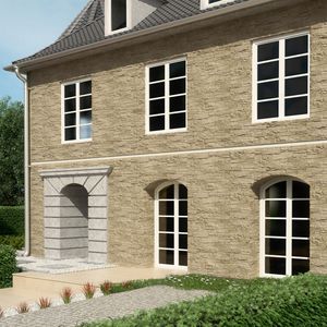 plaquette de parement en béton / de plâtre / intérieure / extérieure