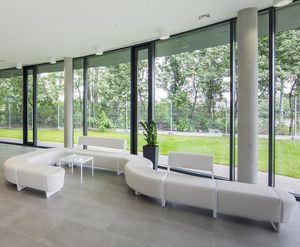 banquette modulable / contemporaine / en tissu / en cuir