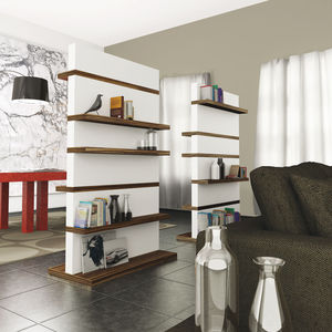 étagère contemporaine / en bois / en MDF laqué / pour bureau