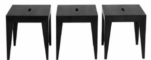 tabouret contemporain / en chêne / en pin / noir