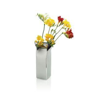vase contemporain / en acier inoxydable