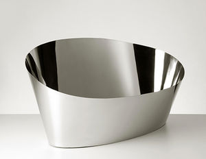 vase contemporain / en acier