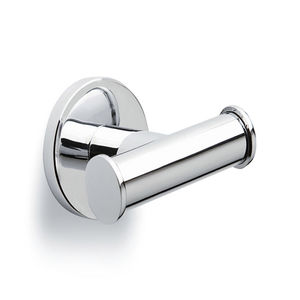 patère contemporaine / en métal chromé / double / de salle de bain