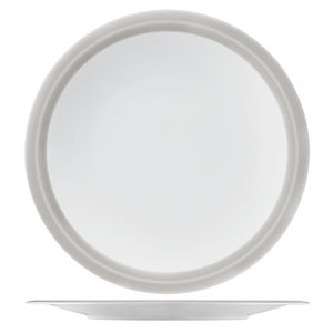 assiette de service / ronde / en porcelaine / à motif