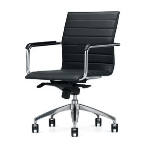 chaise de bureau contemporaine / à roulettes / piètement étoile / avec accoudoirs