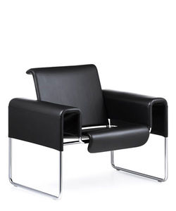 fauteuil visiteur contemporain / en tissu / en acier / luge