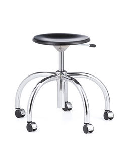 tabouret design Bauhaus / en métal / en hêtre / contract