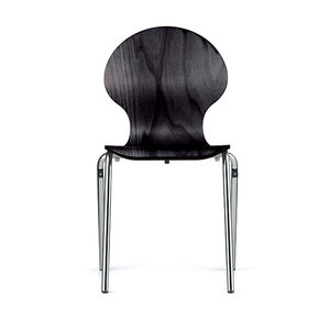 chaise de conférence empilable / avec accoudoirs / tapissée / attachée