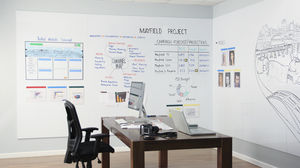 tableau magnétique / effaçable / mural / grand format